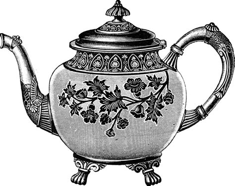 Free Clip Art Images Vintage Teapot And Service Set