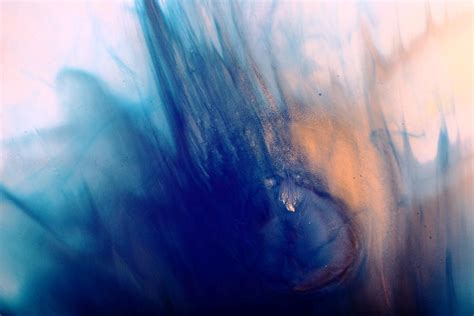 Cool Blue Liquid Abstract Art Fluid Painting By Kredart