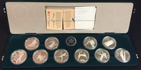 1988 Olympic Coins Set Of 10 925 Silver Proof Cdn