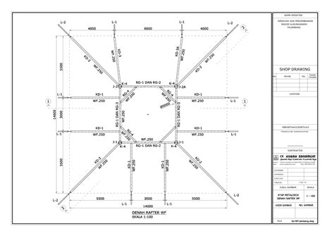 Gambar Konstruksi Kolom Baja Wf Atap Kubah Rangka Struktur Space Frame