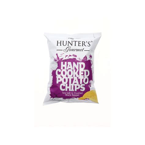 Buy Hunters Gourmet Hand Cooked Potato Chips Sea Salt And Crushed Black
