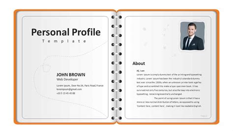 Free Personal Profile Powerpoint Template Notebook Slidebazaar
