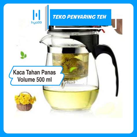 Jual Teko Teh Dengan Saringan Teko Kaca Tahan Panas Ml Shopee