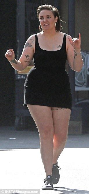 Lena Dunham Shows Some Skin Wearing A Tight Black Minidress In LA