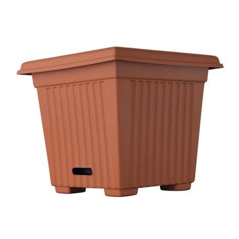 Watersaver Square Fluted 280mm Terracotta Homeleisure