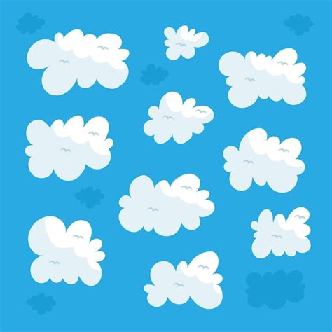 Free Vector Cartoon Clouds Collection
