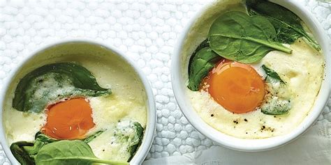 Œufs en cocotte met spinazie Wasabi Hummus Breakfast Ethnic Recipes Food Meal Morning
