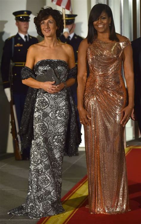 Michelle Obama Wears Versace For Her Last State Dinner Michelle Obama
