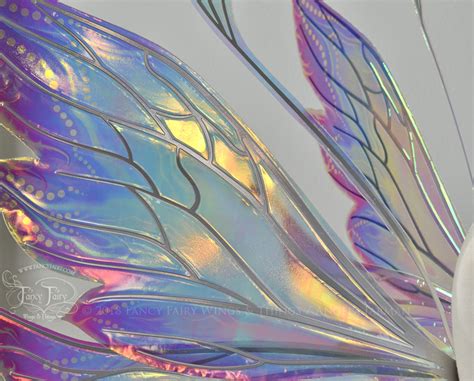 Vivienne Electric Rainbow Painted Iridescent Fairy Wings Fancy