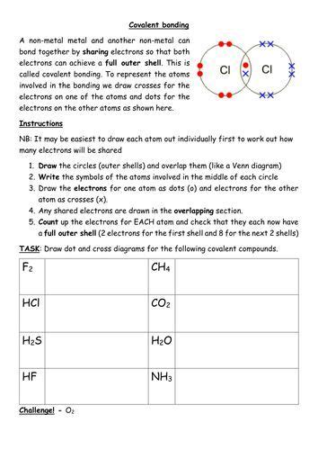 Printable Free Chemical Bonding Worksheets
