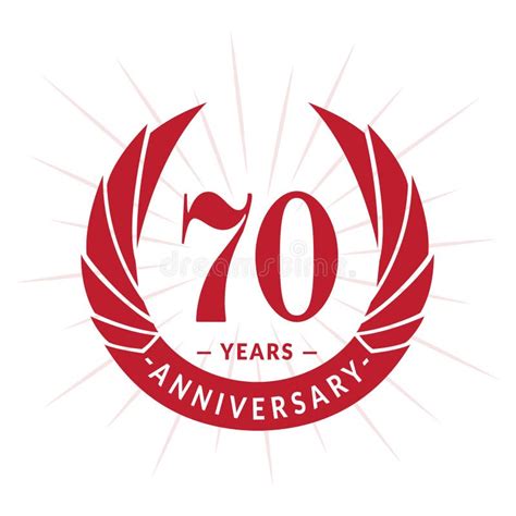 70 Years Anniversary Design Template Elegant Anniversary Logo Design
