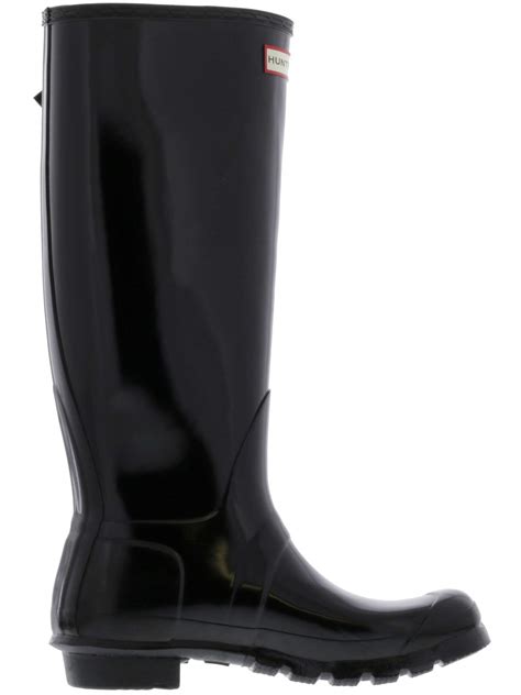 Hunter Original Tall Gloss Ladies Black Rain Boots 6 Ebay