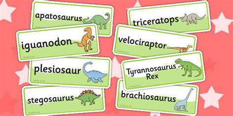Woordkaarten Dinosaurs Word Cards Words Cards Cursive