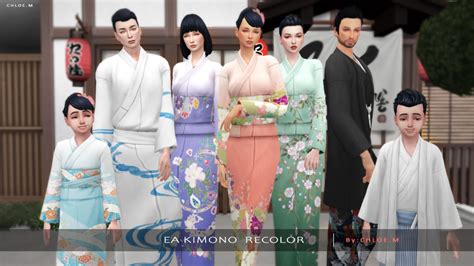 Chloem Ea Kimono Recolor Sims 4 Sims Sims 4 Dresses