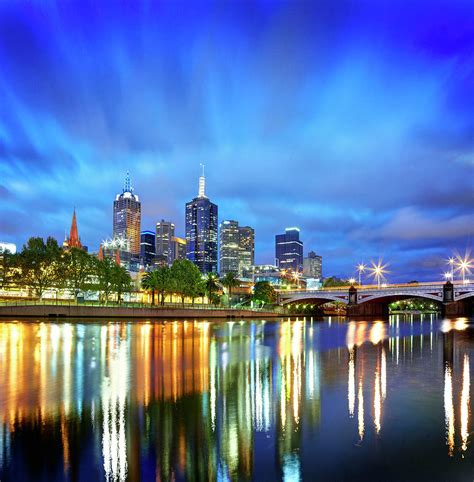 Melbourne City Skyline From The South By Aaron Foster