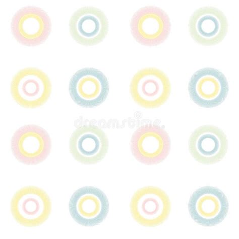 Seamless Pattern With Sketch Circles Vector Colorful Pattern Of