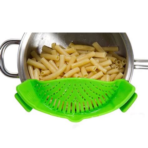 Check Out Silicone Kitchen Clip On Strainer Straining Of Heavier Foods