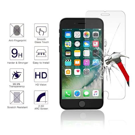 Iphone 8 Plus Screen Protector Glass Njjex Tempered Glass Screen Protector For Apple Iphone 8