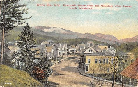 White Mts New Hampshire Franconia Notch Historic Bldgs Antique Postcard