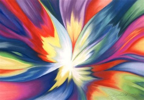 Burst Of Joy By Lucy Arnold Abstract Flower Painting Pastel Artwork