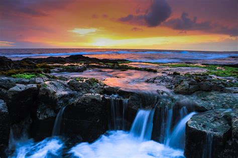 Hawaiian Sunset By Kawika Singson Hawaiian Sunset Beautiful Places