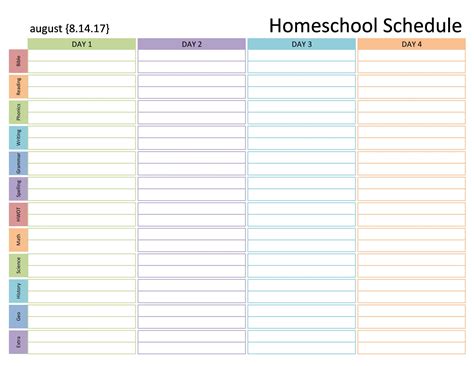 35 Editable Homeschool Schedule Templates [FREE]