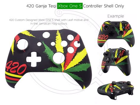 New Xbox One S Controller 420 Weed Kush Ganja Front Shell Unique Finish