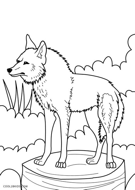 Free Girl Wolf Coloring Pages