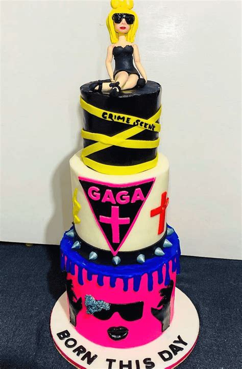 Lady Gaga Birthday Cake Ideas Images Pictures