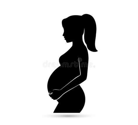 pregnant woman silhouette vector icon stock vector illustration of femininity graphics 89437414