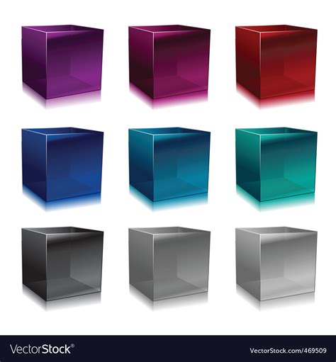 Glass Cubes Royalty Free Vector Image Vectorstock