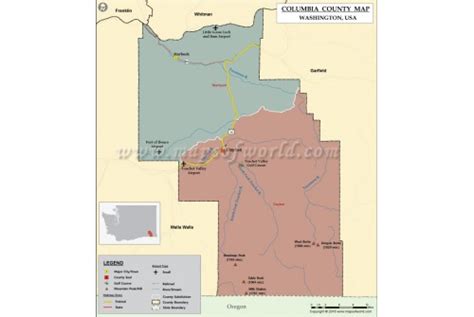 Buy Columbia County Map Washington