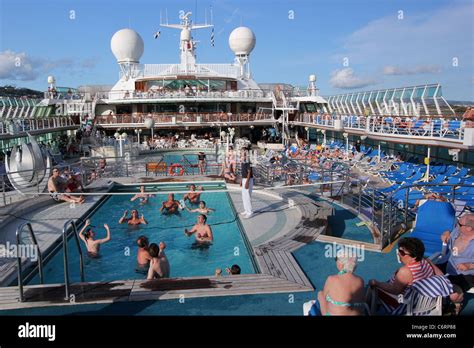 People Having Fun On A Cruise Ship Stock Photo Alamy