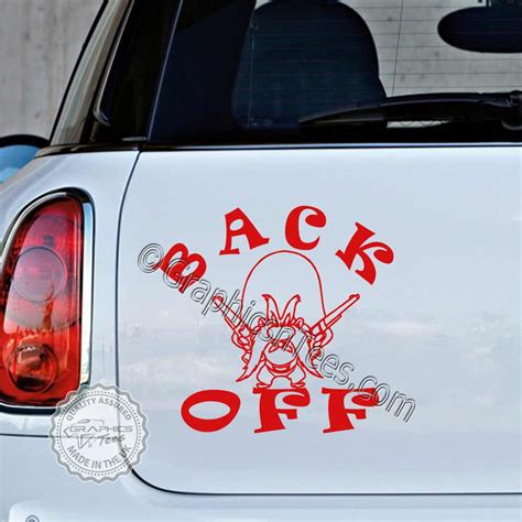 Back Off Funny Car Body Bumper Window Caravan Motorhome Sticker Vinyl