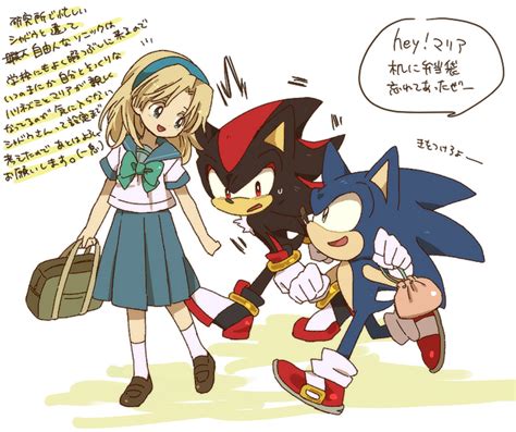 Sonic The Hedgehog Shadow The Hedgehog And Maria Robotnik Sonic Drawn By Bukiko Danbooru