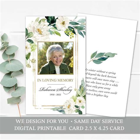 Funeral Mass Card Template Printablefuneral Mass Card Printable