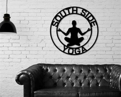 Personalized Meditation Yoga Studio Home Decor Custom Metal Sign
