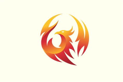 Phoenix Bird Circle Logo Graphic By Krustovin Creative Fabrica