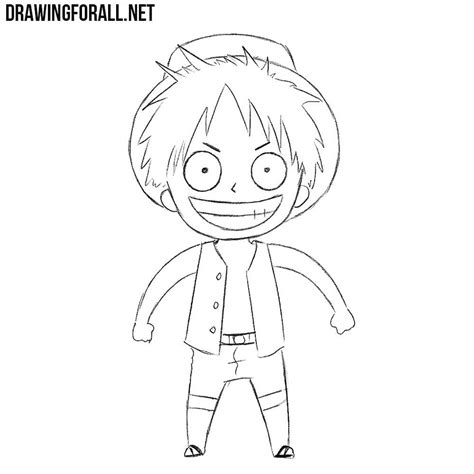 How To Draw Chibi Monkey D Luffy