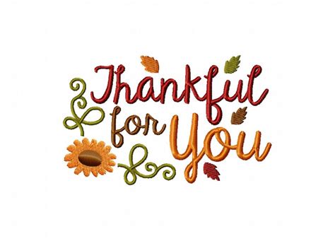 Thankful For You Machine Embroidery Design Daily Embroidery
