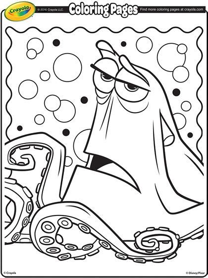 Thirteen years after the release of the animated film finding nemo, pixar created the sequel finding dory. Finding Dory Hank, the Septopus on crayola.com | Nemo ...