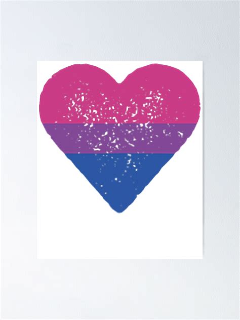 Bisexual Heart Bisexuality Bi Love Flag Lgbtq Pride Poster For Sale By Vickiealbright Redbubble
