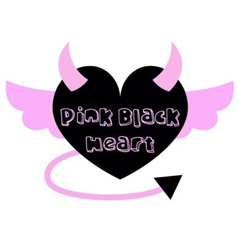 pink black heart