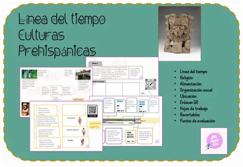 LÍnea Del Tiempo Culturas PrehispÁnicas LÁpiz Lila Material De La