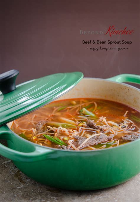 This modern twist on the typical bean burger combines starchy pinto beans, vibrant beet, and wholesome bulgur for a patty rich with both protein and flavor. Korean Recipes Beef and Bean Sprout Soup - All Asian ...