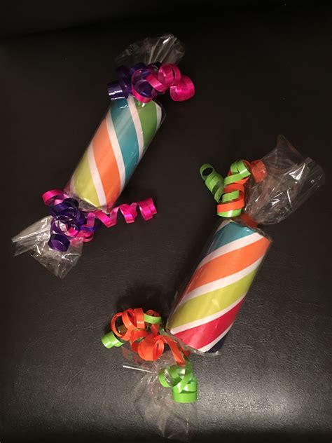 Candy Made With Toilet Paper Rolls And Wrapping Paper Done By