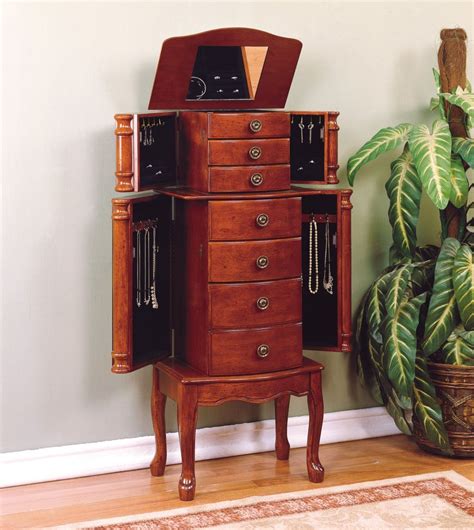 Large and spacious with 2 side compartments, 5 drawers, and a top compartment to get easy access to your precious jewelry. Build DIY Stand up jewelry box plans Plans Wooden modern ...