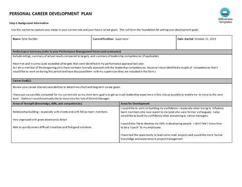 Career Development Plan Template For Hr Amp Employees Download Now Riset