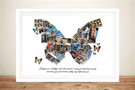Butterfly Framed Photo Collage Canvas Print Blue Horizon Prints Au