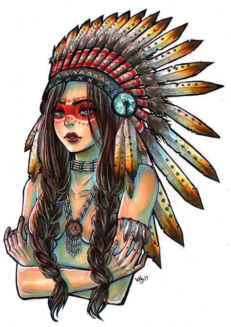 Valentina Bañares Native American Girl